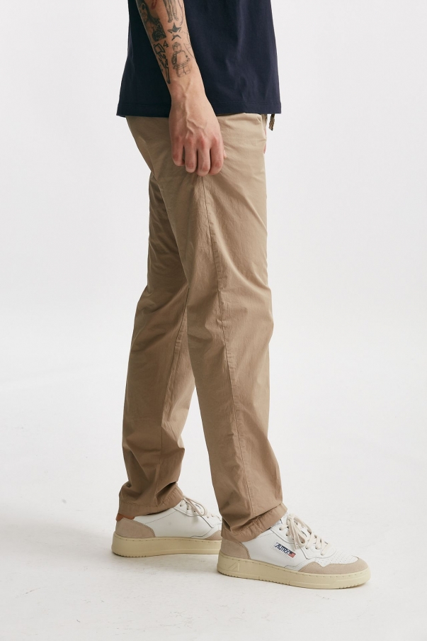 Pantalone in cotone stretch beige