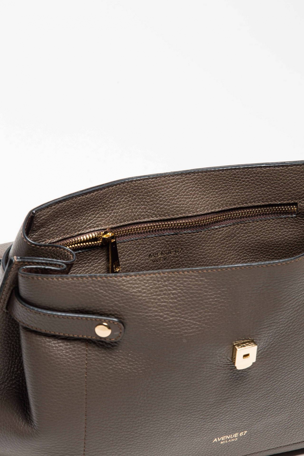 Brown leather DOLLY bag