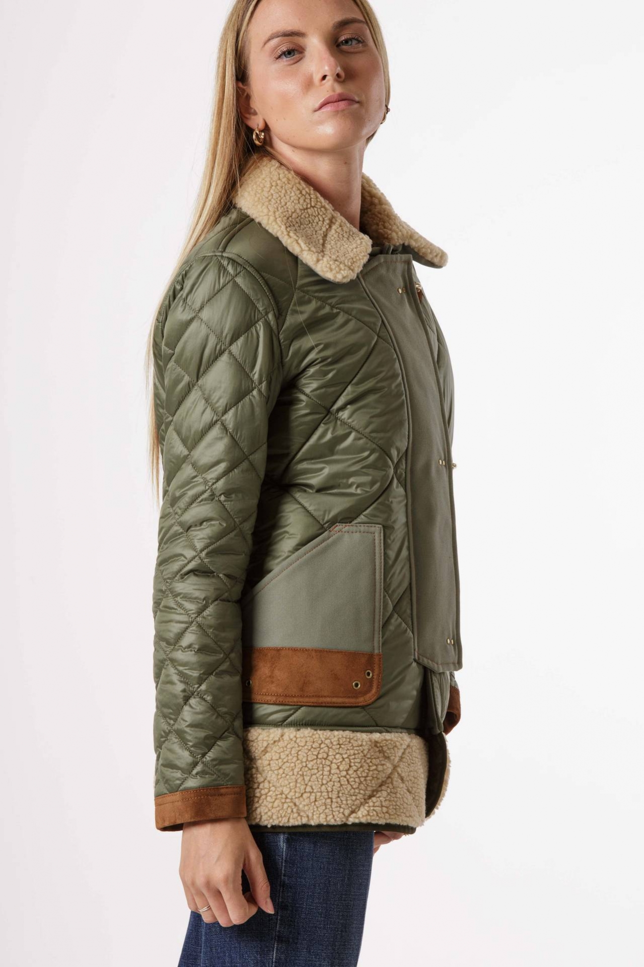 QUILTED jacket three hooks