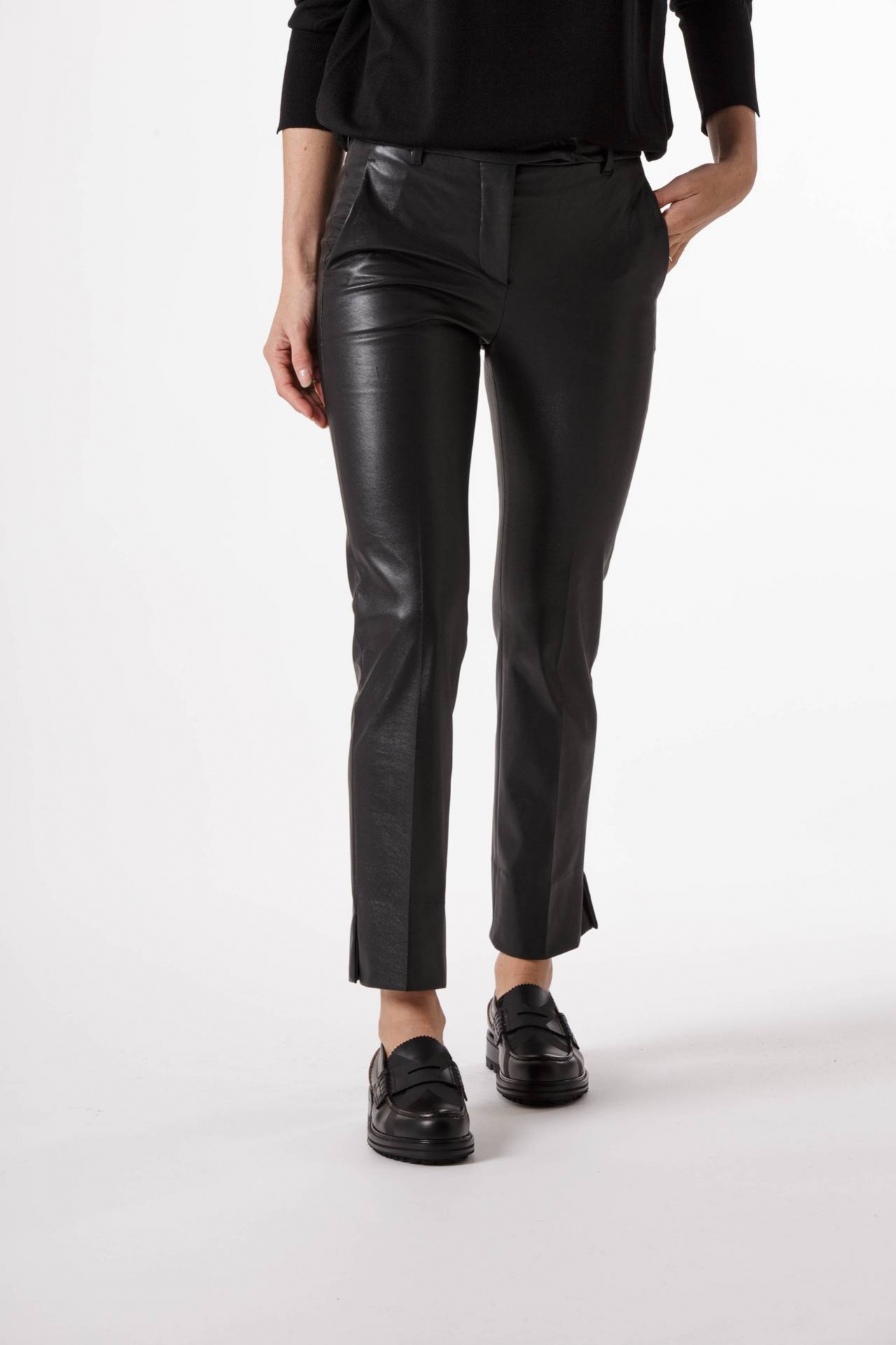 Faux leather KYMAMA trousers