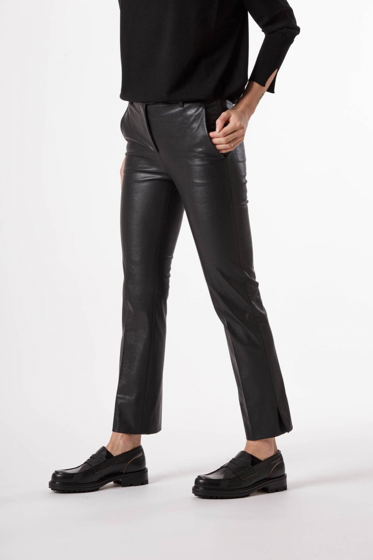 Faux leather KYMAMA trousers