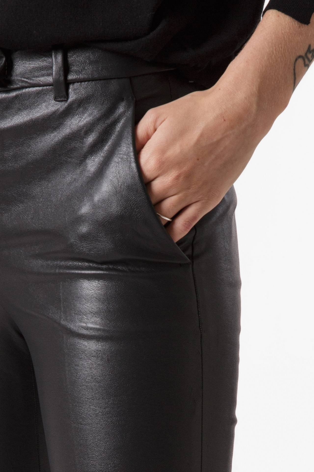 Faux leather KYMAMA trousers