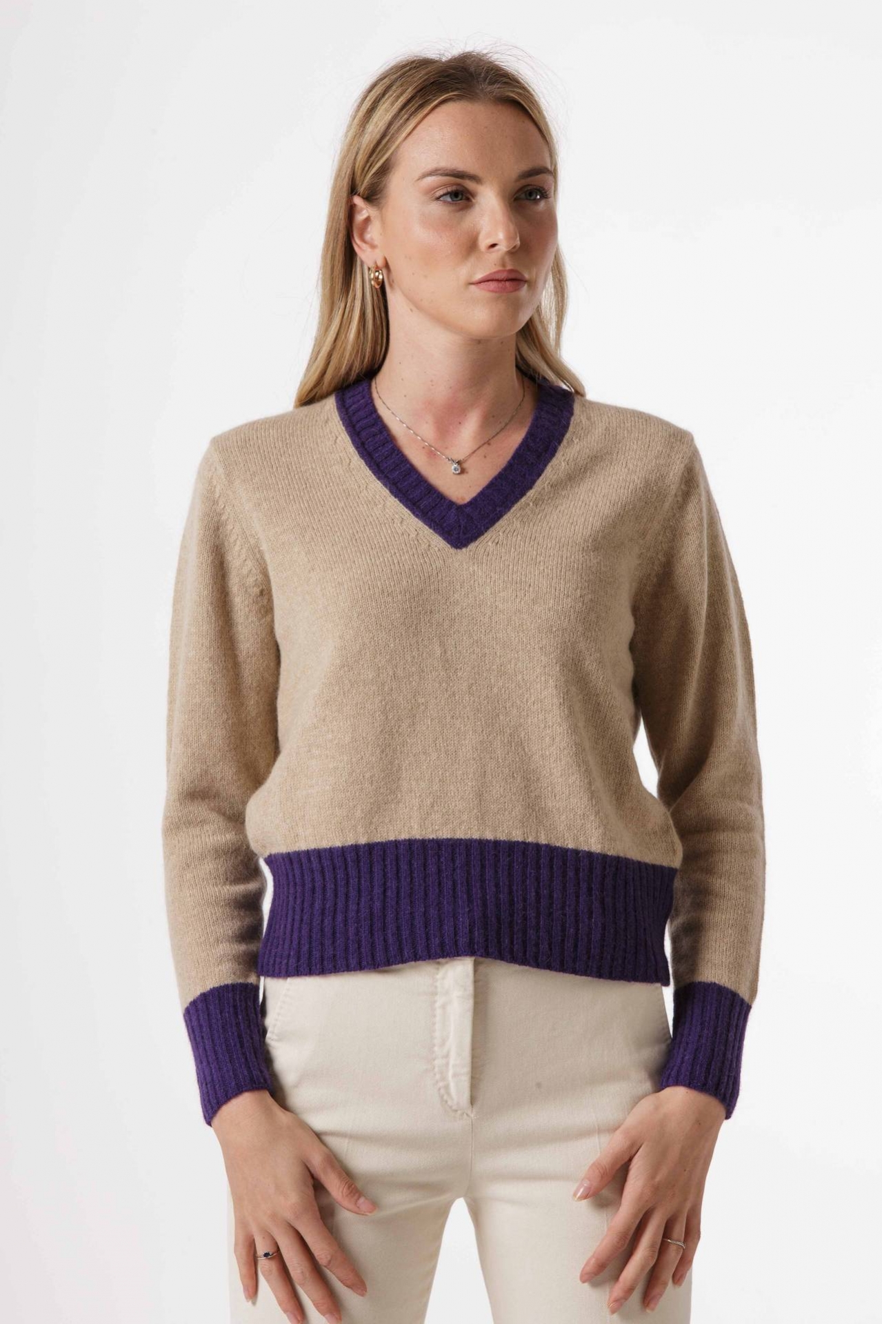 Two-tone sweater