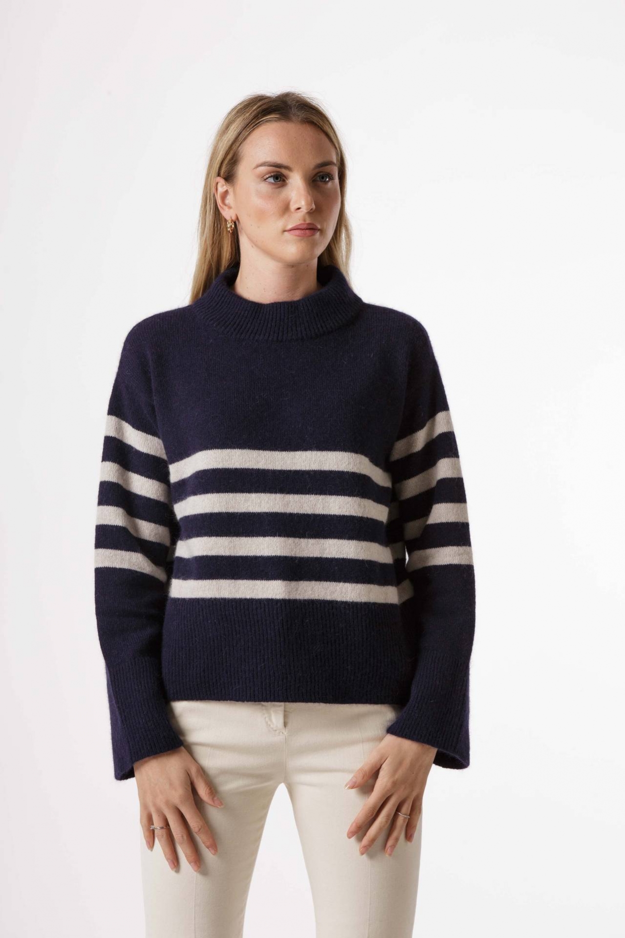 High neck sweater