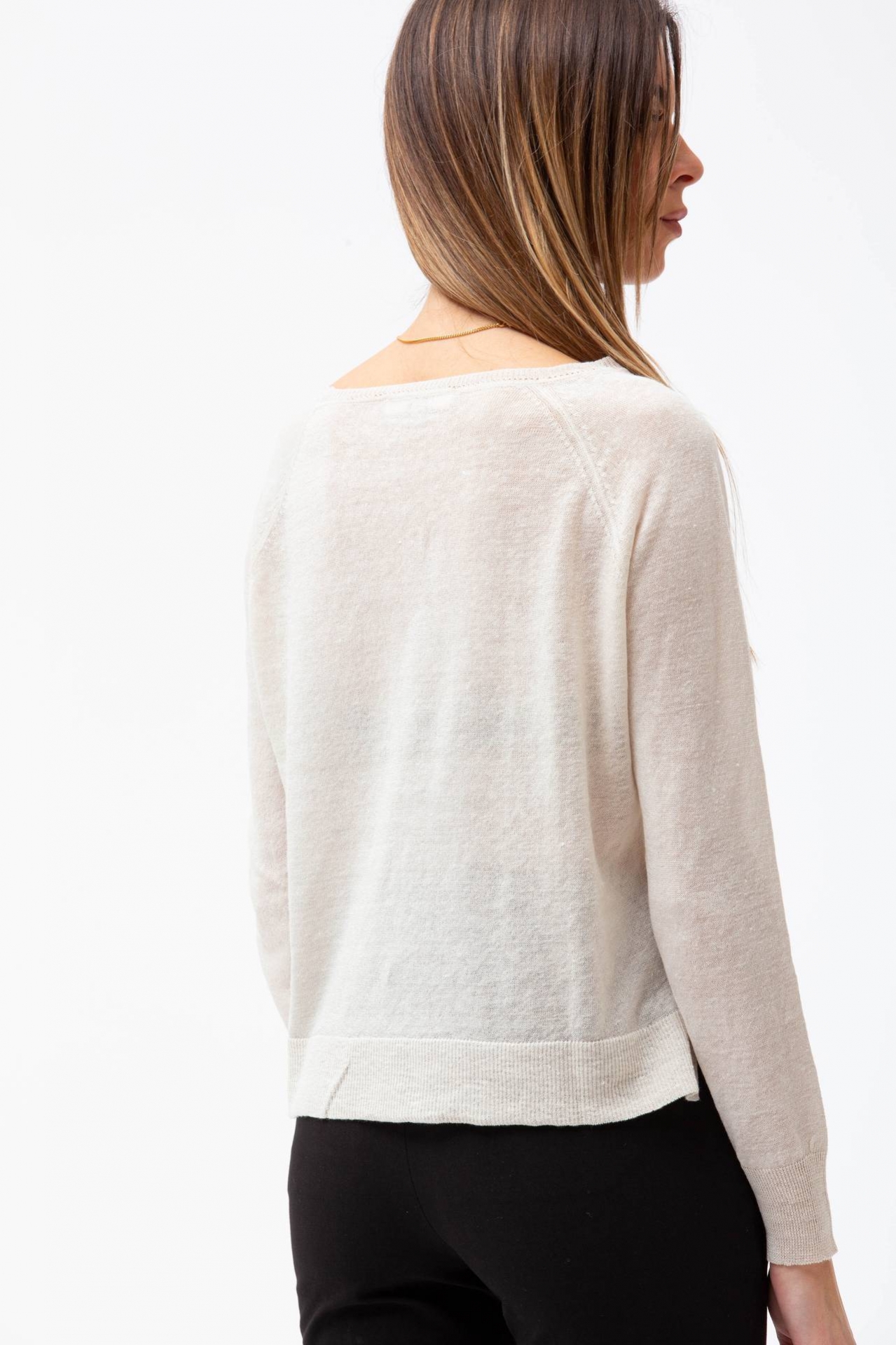 Maglia collo barchetta