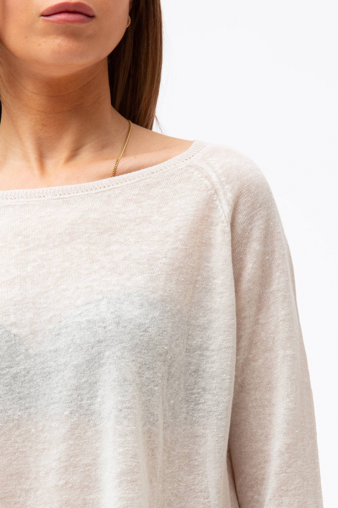 Maglia collo barchetta