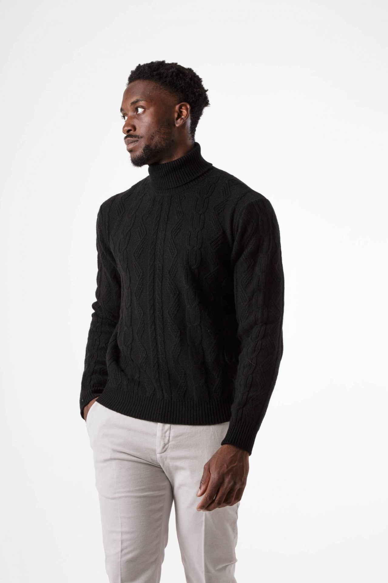 Wool and cashmere blend turtleneck