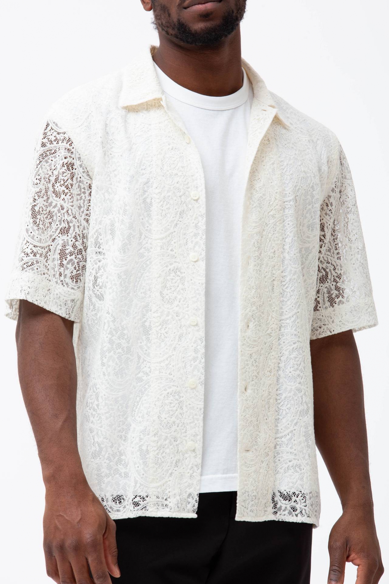 Camicia in cotone e poliestere