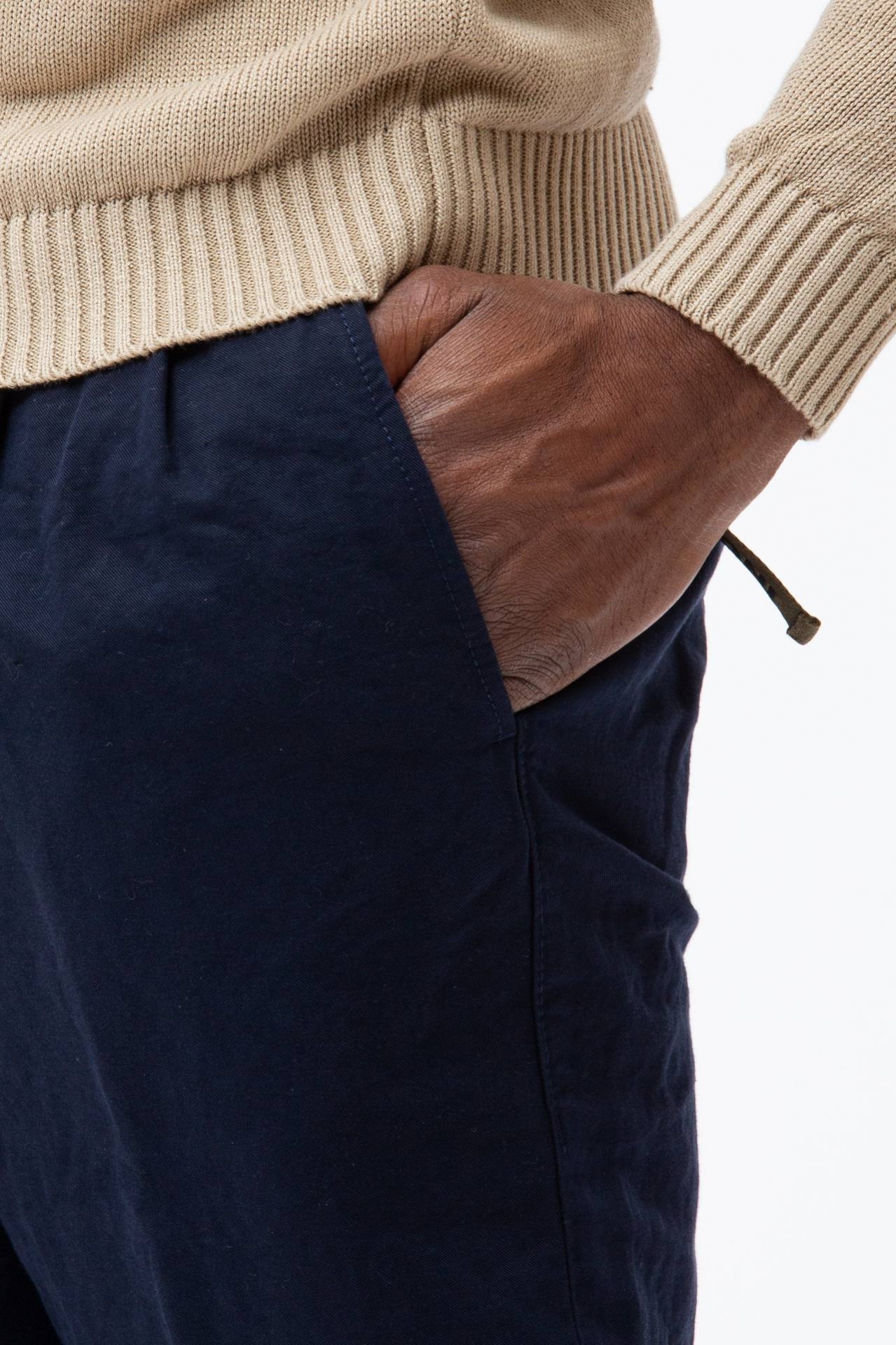 Pantalone in cotone e lino 