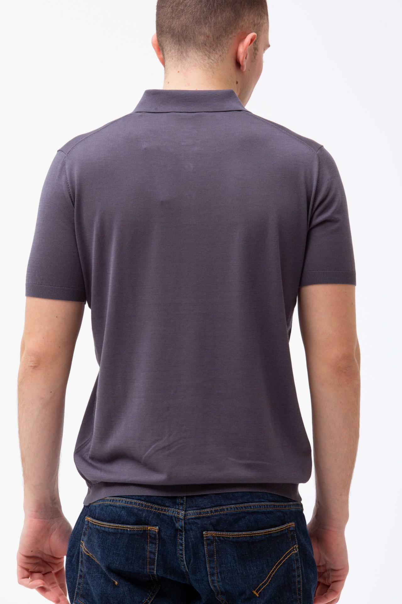 Polo in seta e cotone