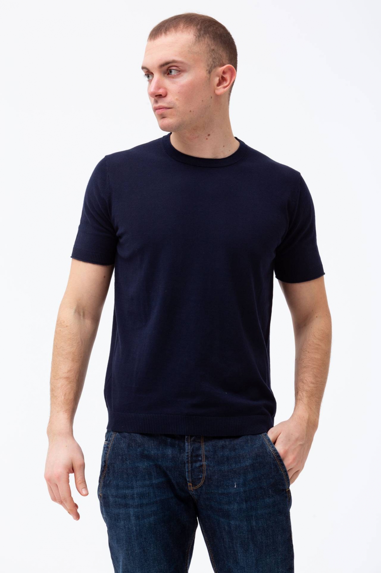  T shirt in cotone e lino