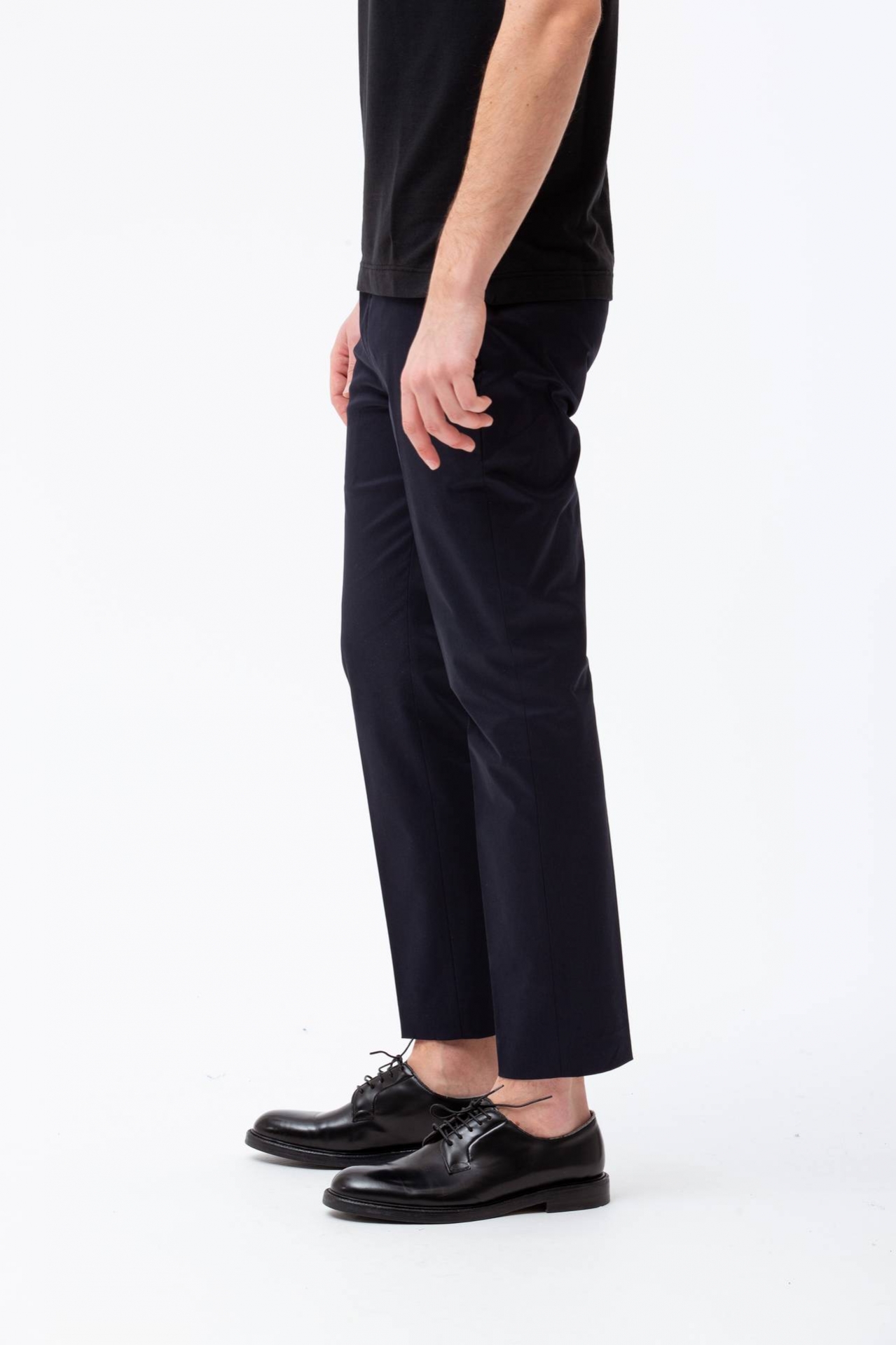 Pantalone in cotone raso stretch