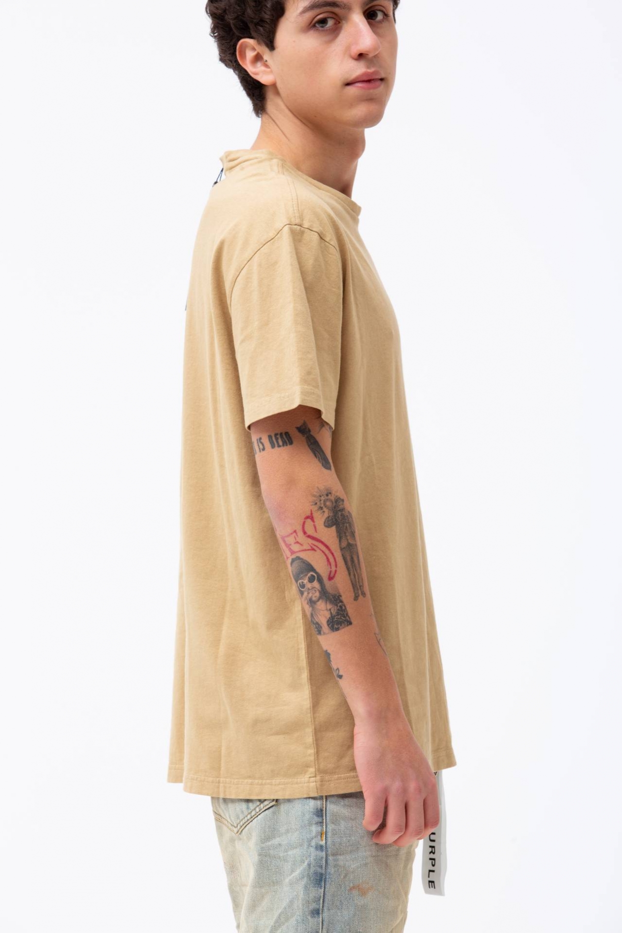 T-shirt in cotone e lino