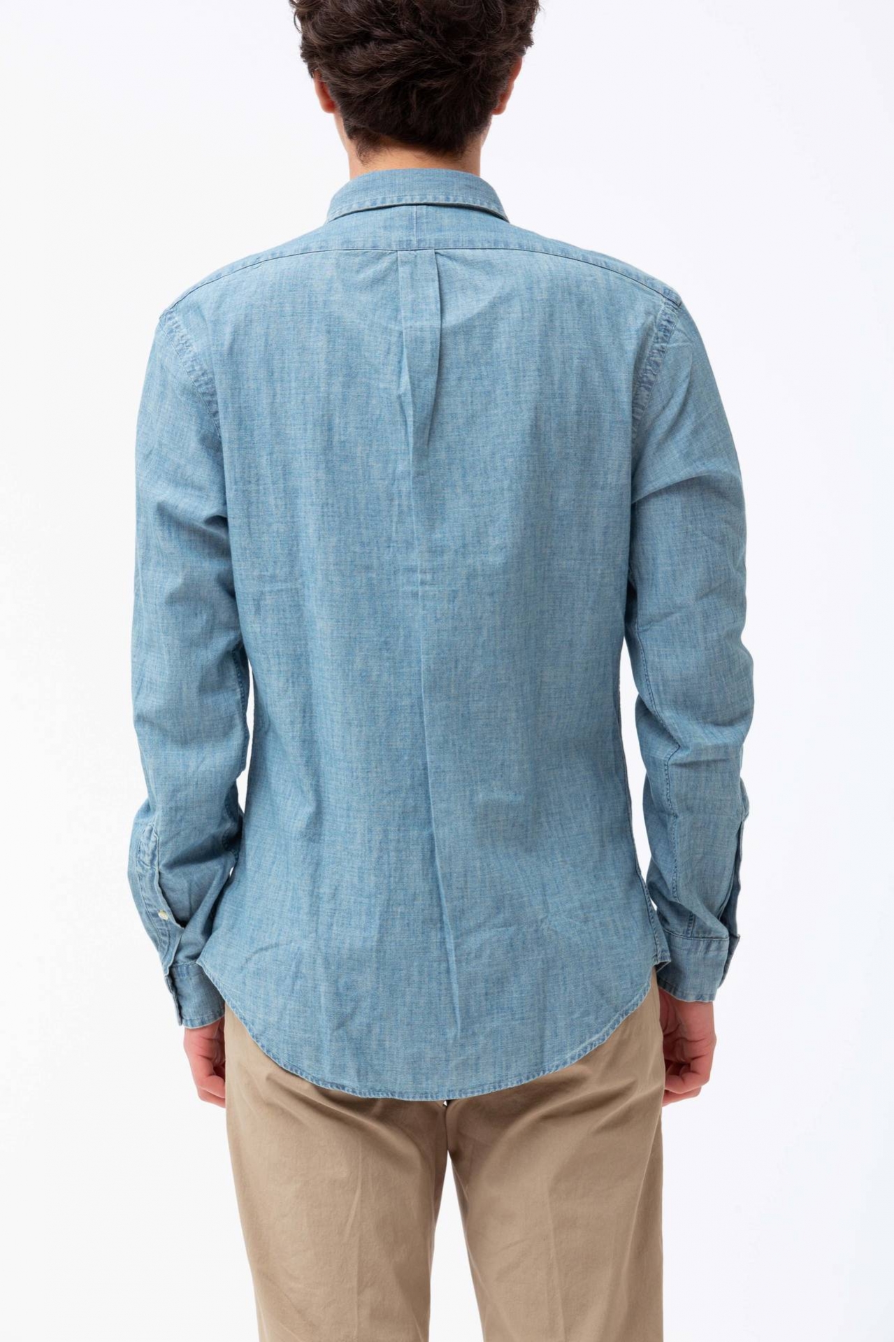 Camicia in cotone chambray