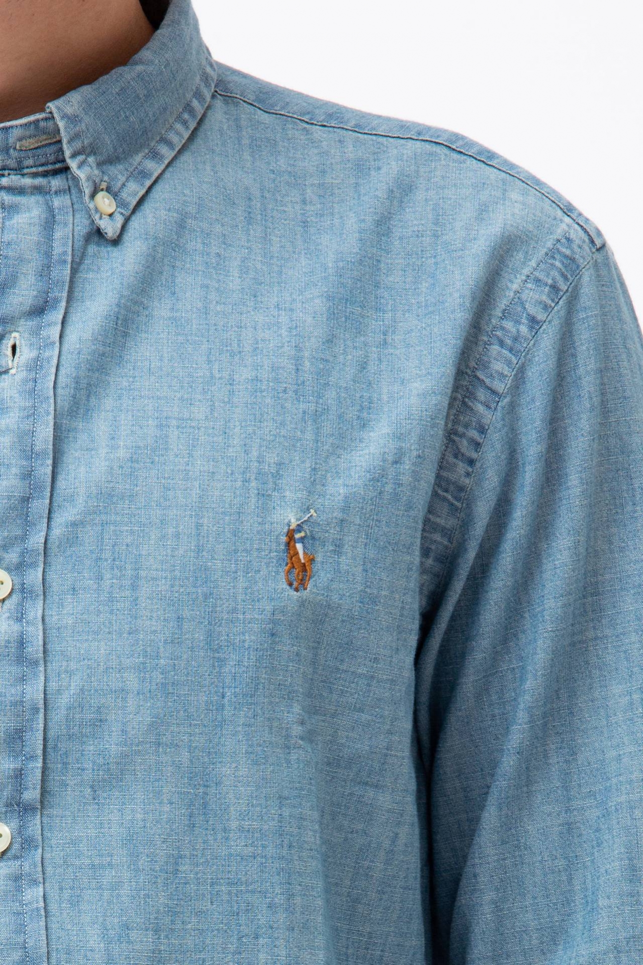 Camicia in cotone chambray