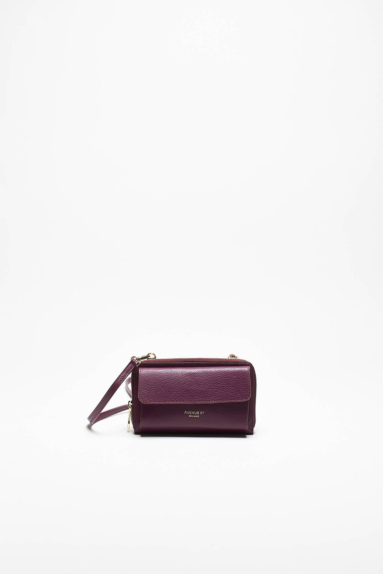 Tracolla portafoglio VIKY in pelle bordeaux
