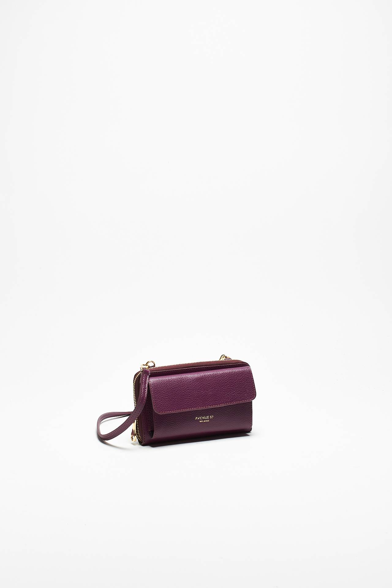 Tracolla portafoglio VIKY in pelle bordeaux