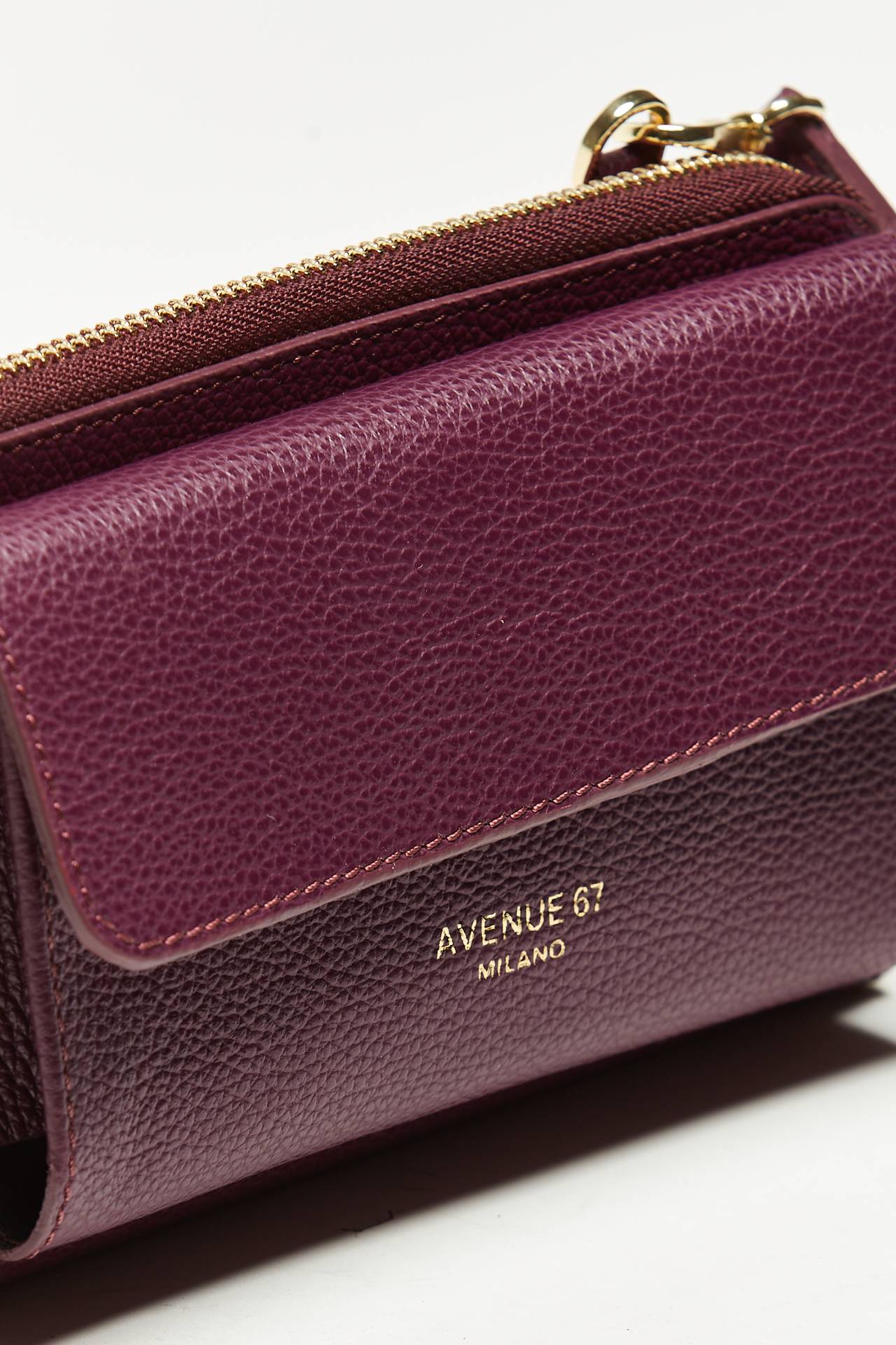 Tracolla portafoglio VIKY in pelle bordeaux