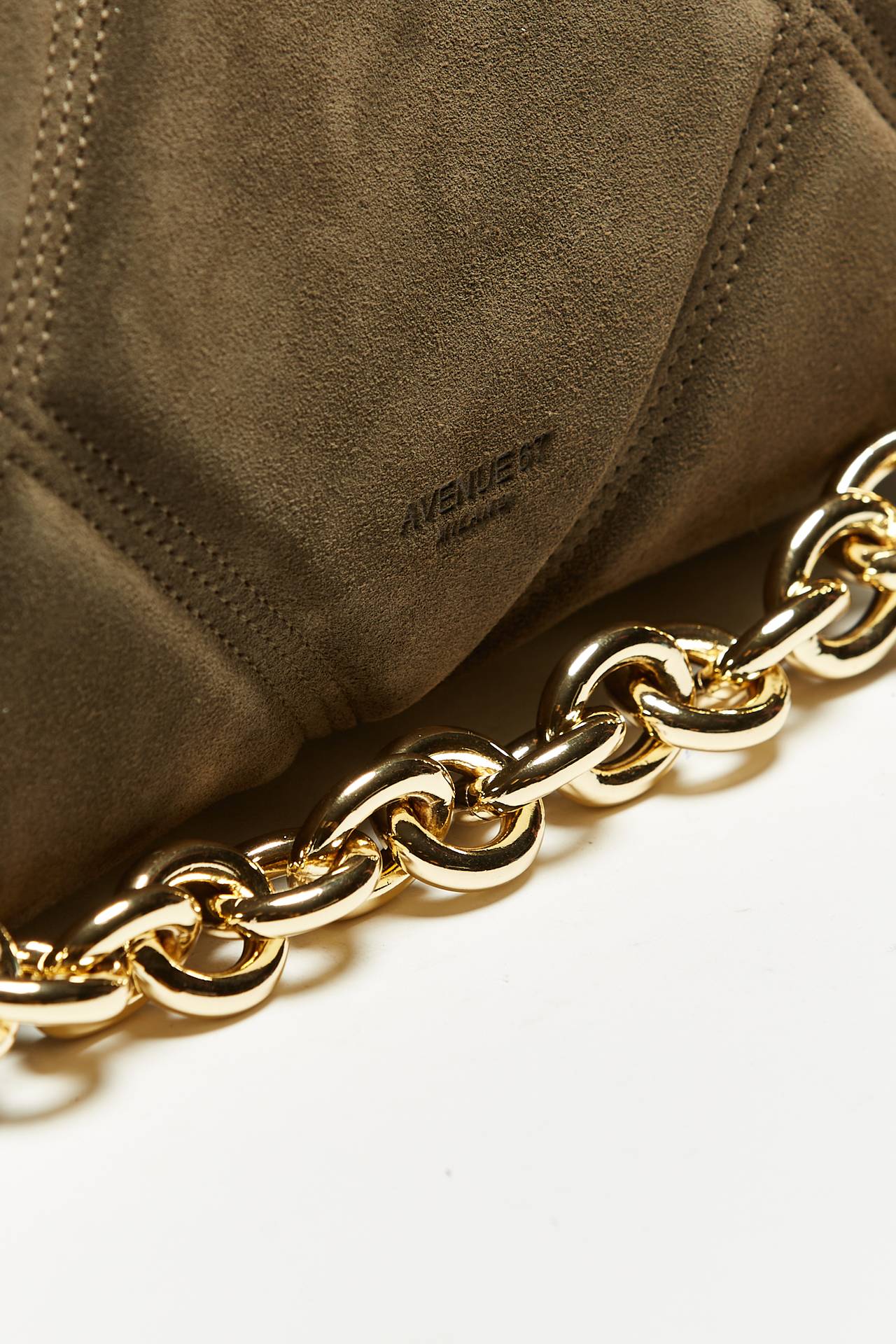 Borsa clutch FRIDA SUEDE in pelle verde