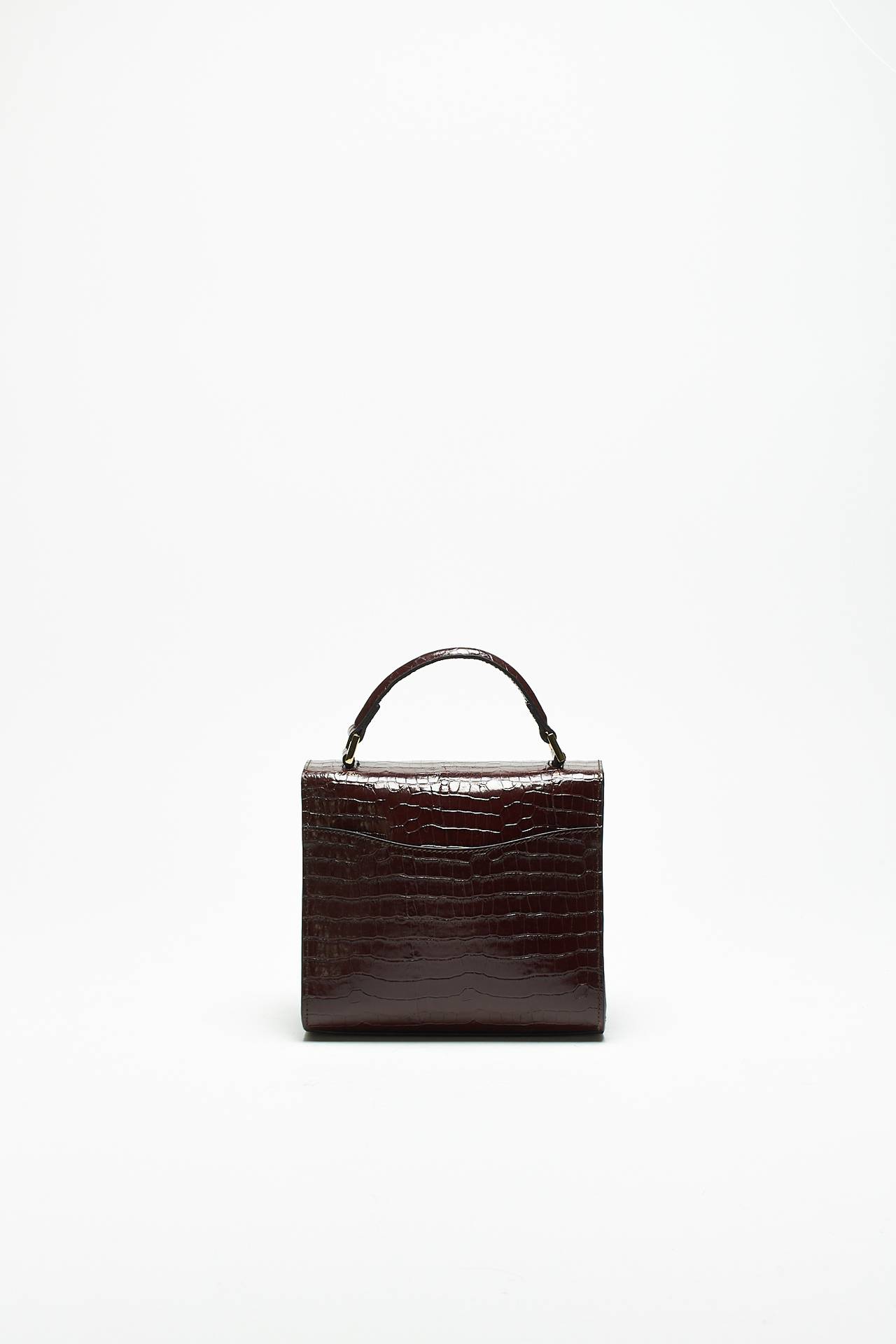Borsa LINDA in pelle testa di moro