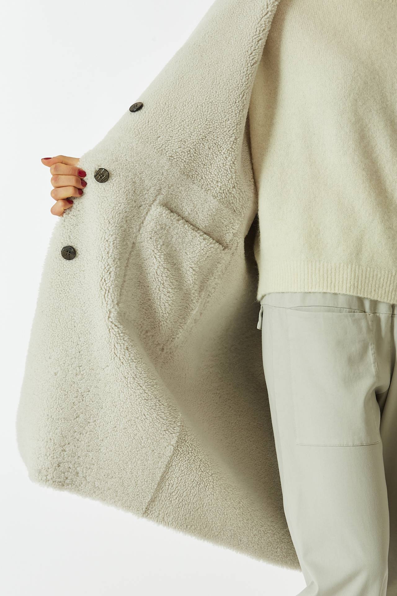 Montone reversibile bianco