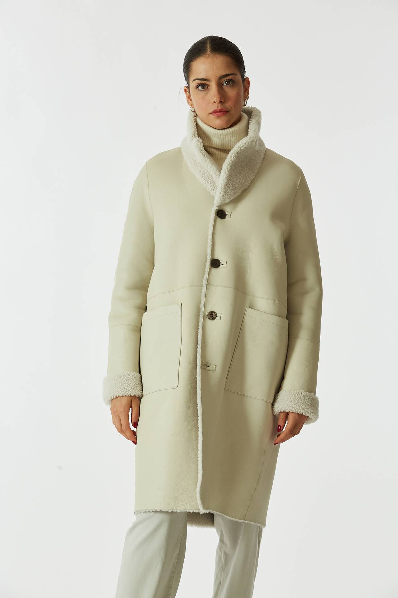 Montone reversibile bianco