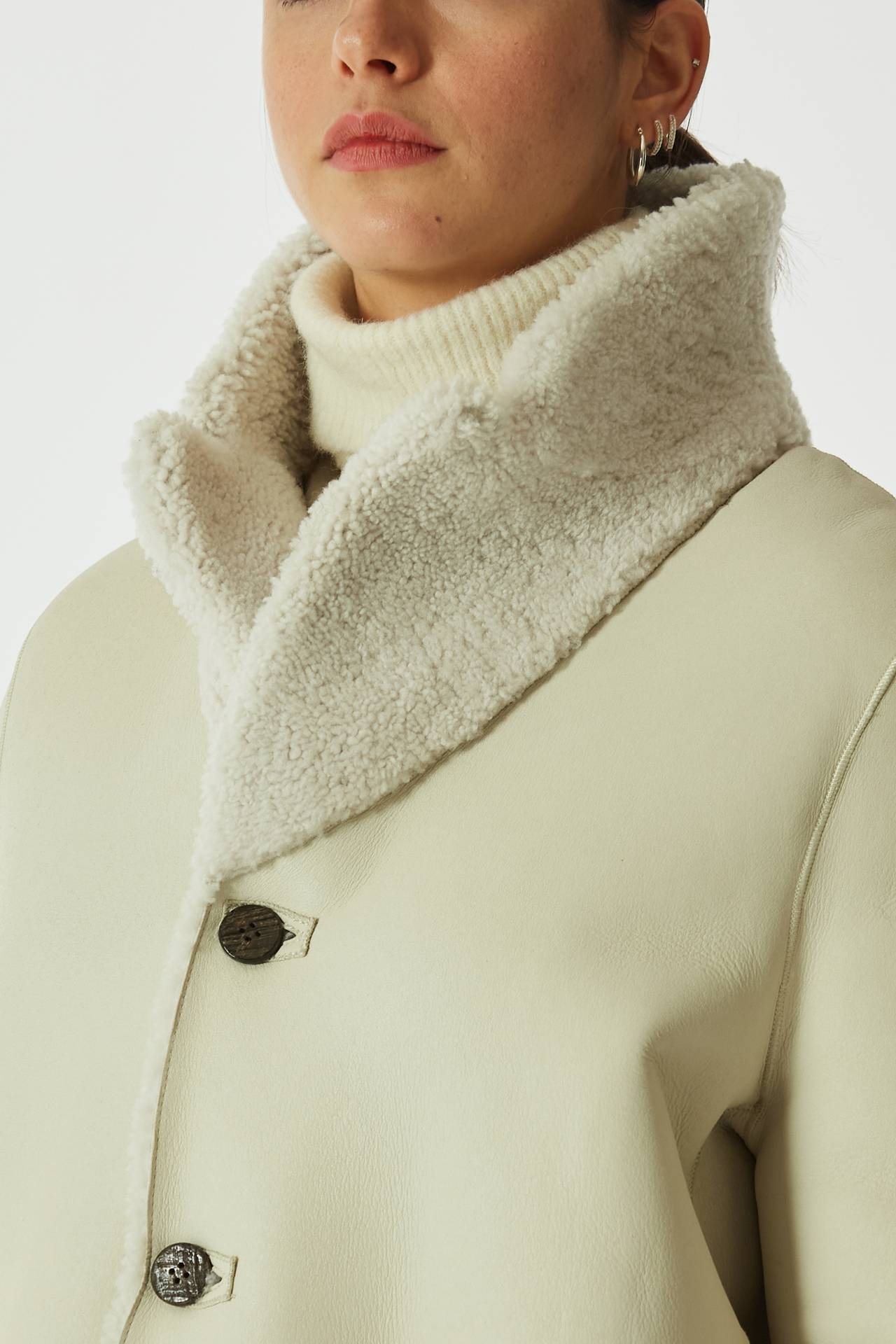 Montone reversibile bianco
