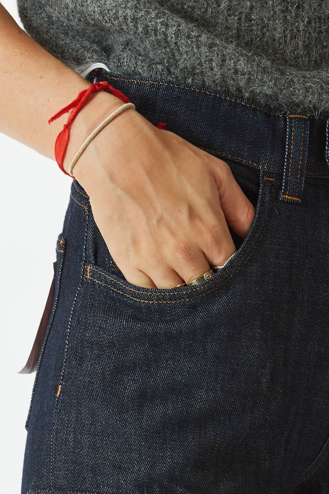 Jeans cargo DUCENT denim scuro 