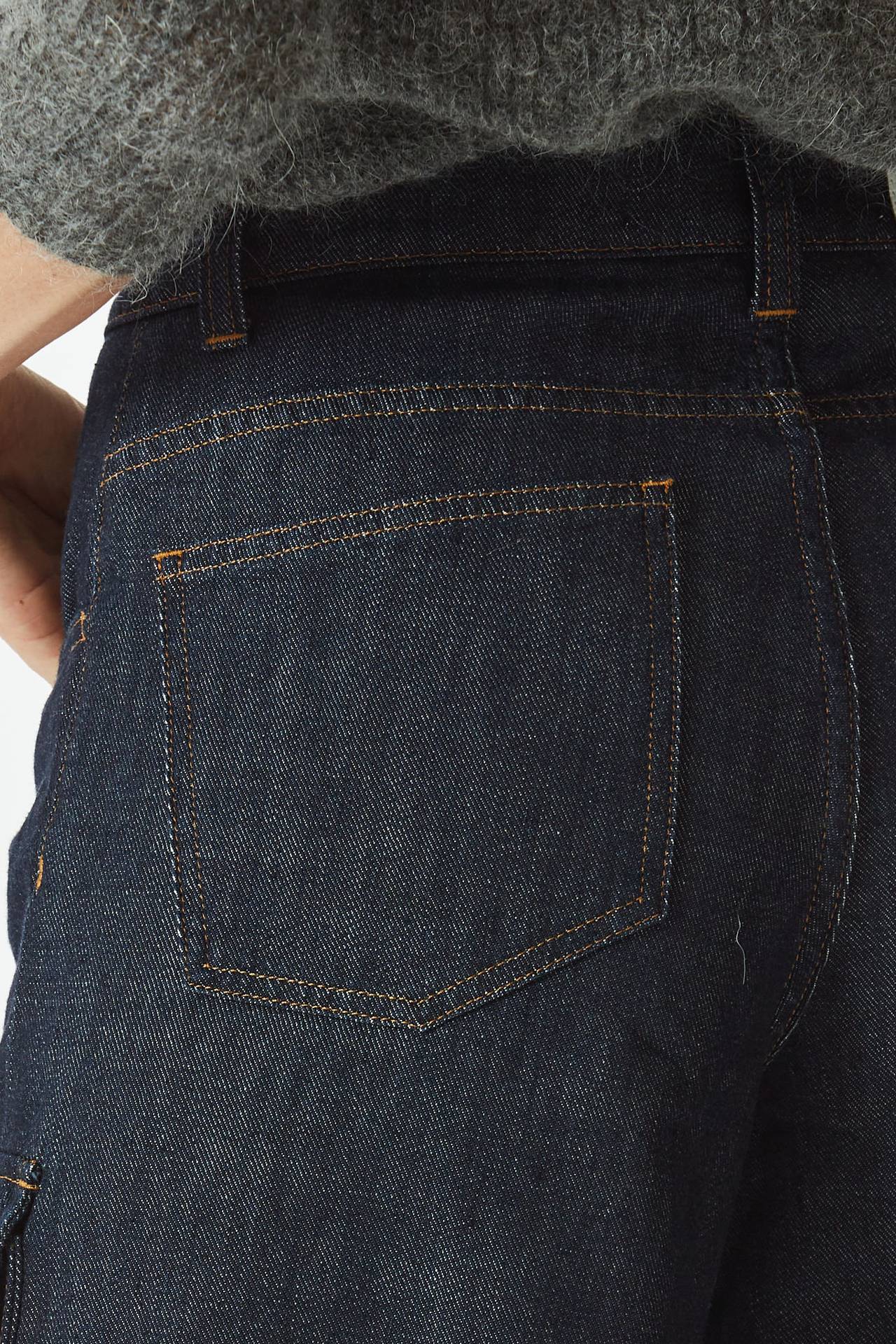 Jeans cargo DUCENT denim scuro 