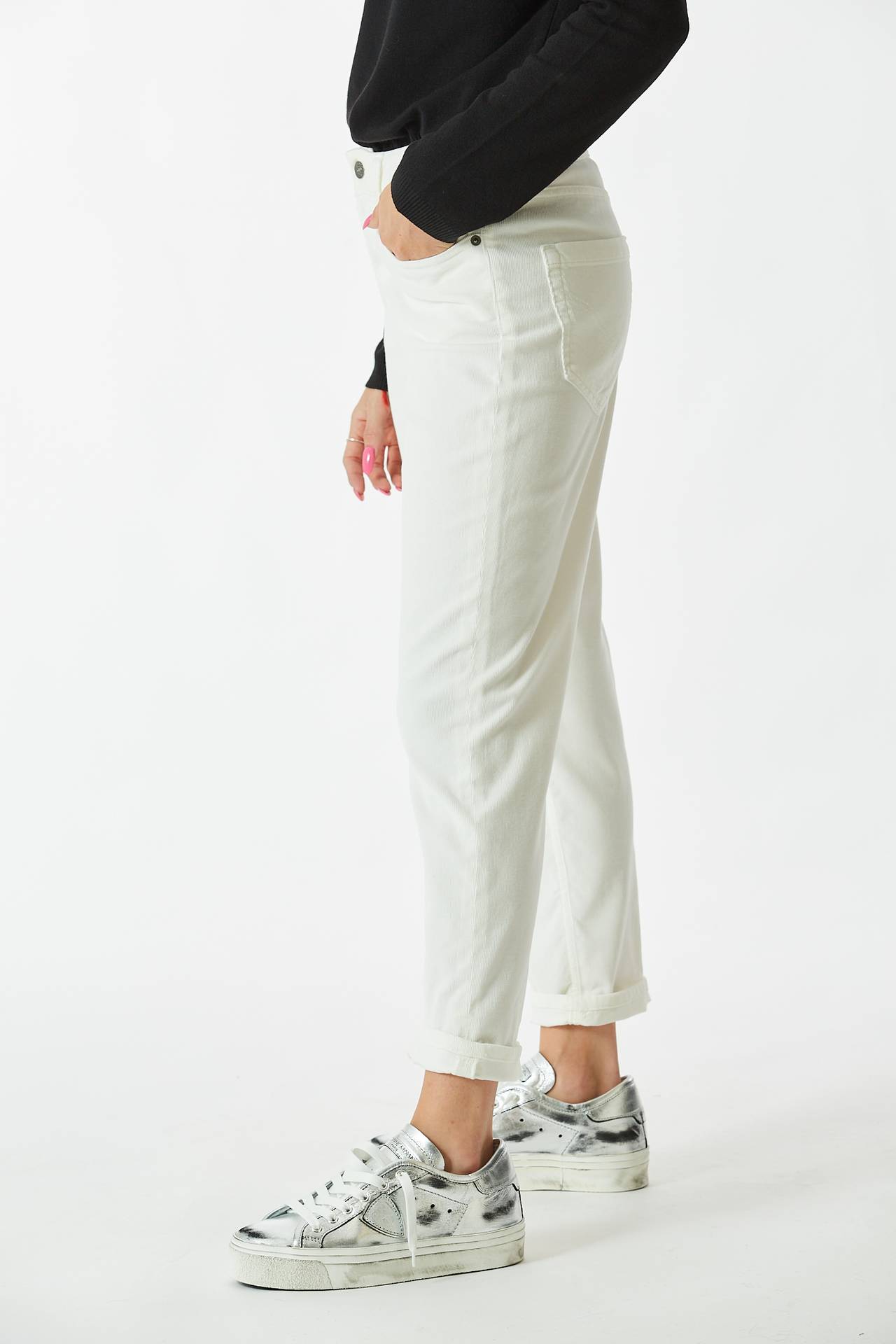 Pantalone KOONS in velluto bianco