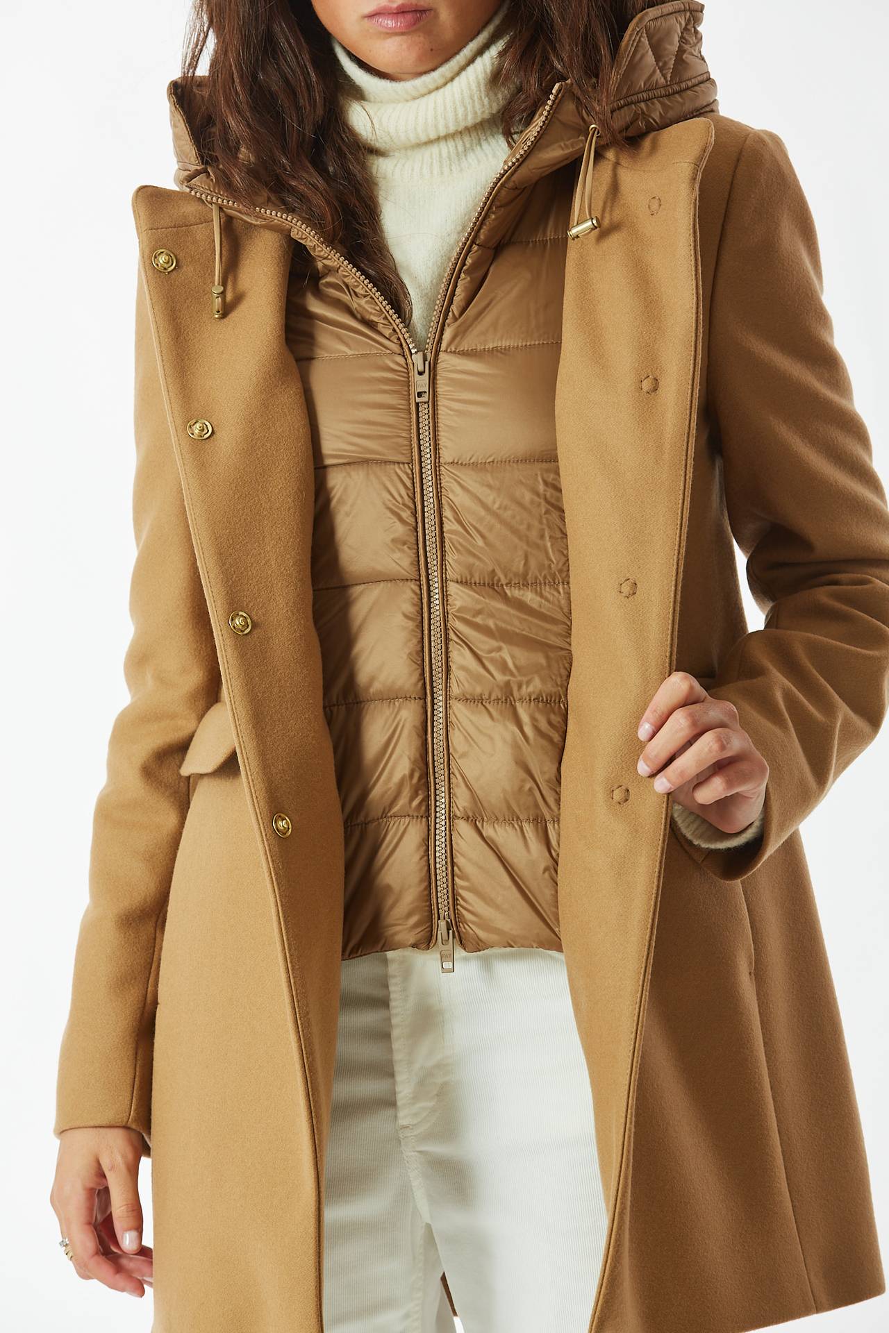 Cappotto in panno TOGGLE cammello