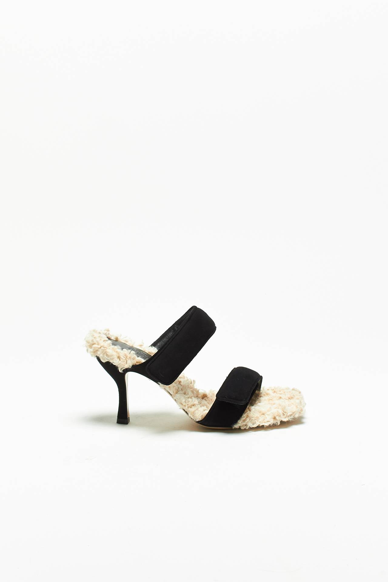 Sandali ADELE in suede e shearling