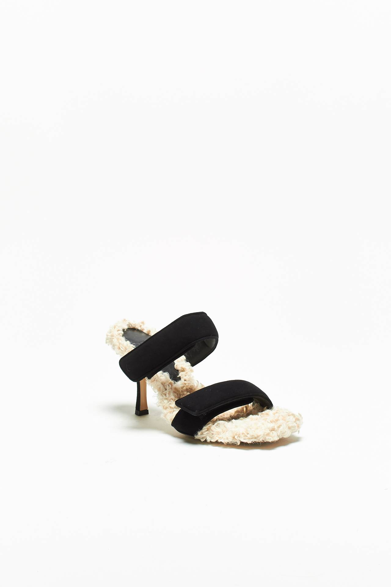 Sandali ADELE in suede e shearling