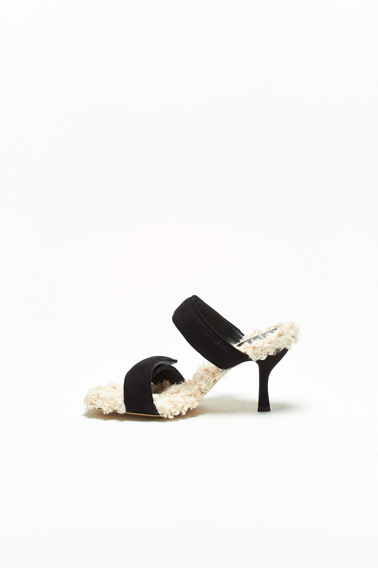 Sandali ADELE in suede e shearling