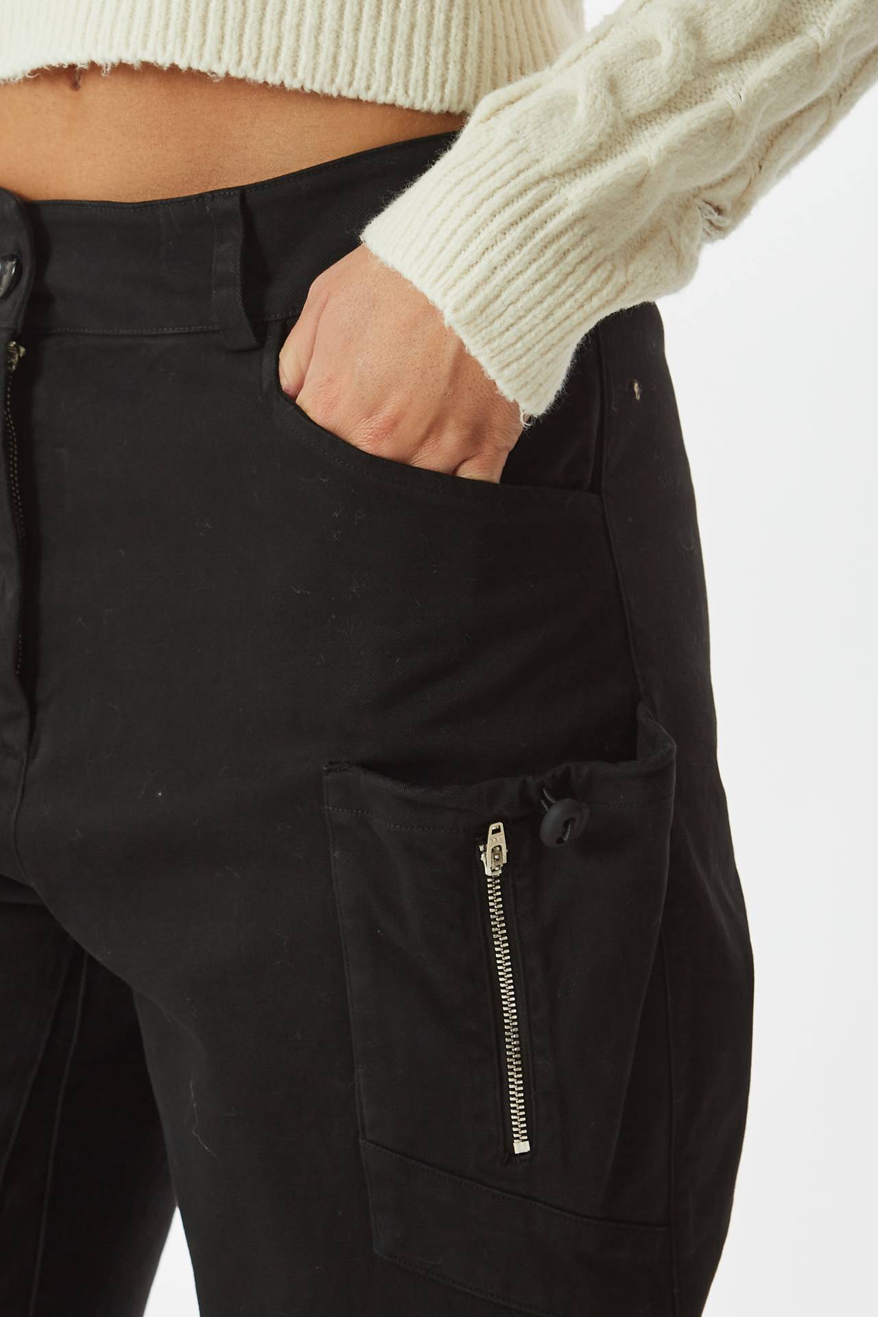 Pantalone cargo nero