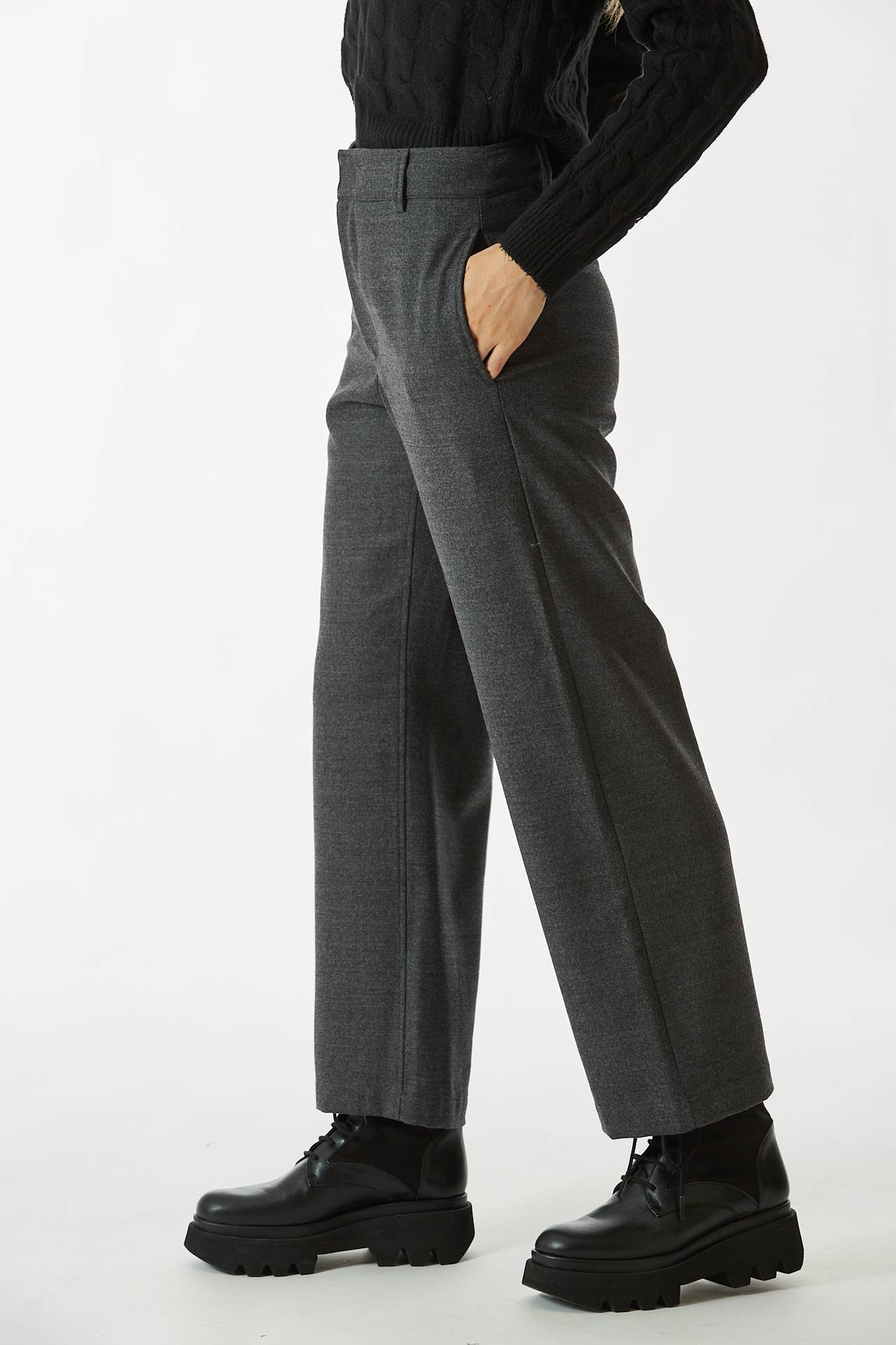Pantalone in flanella grigio