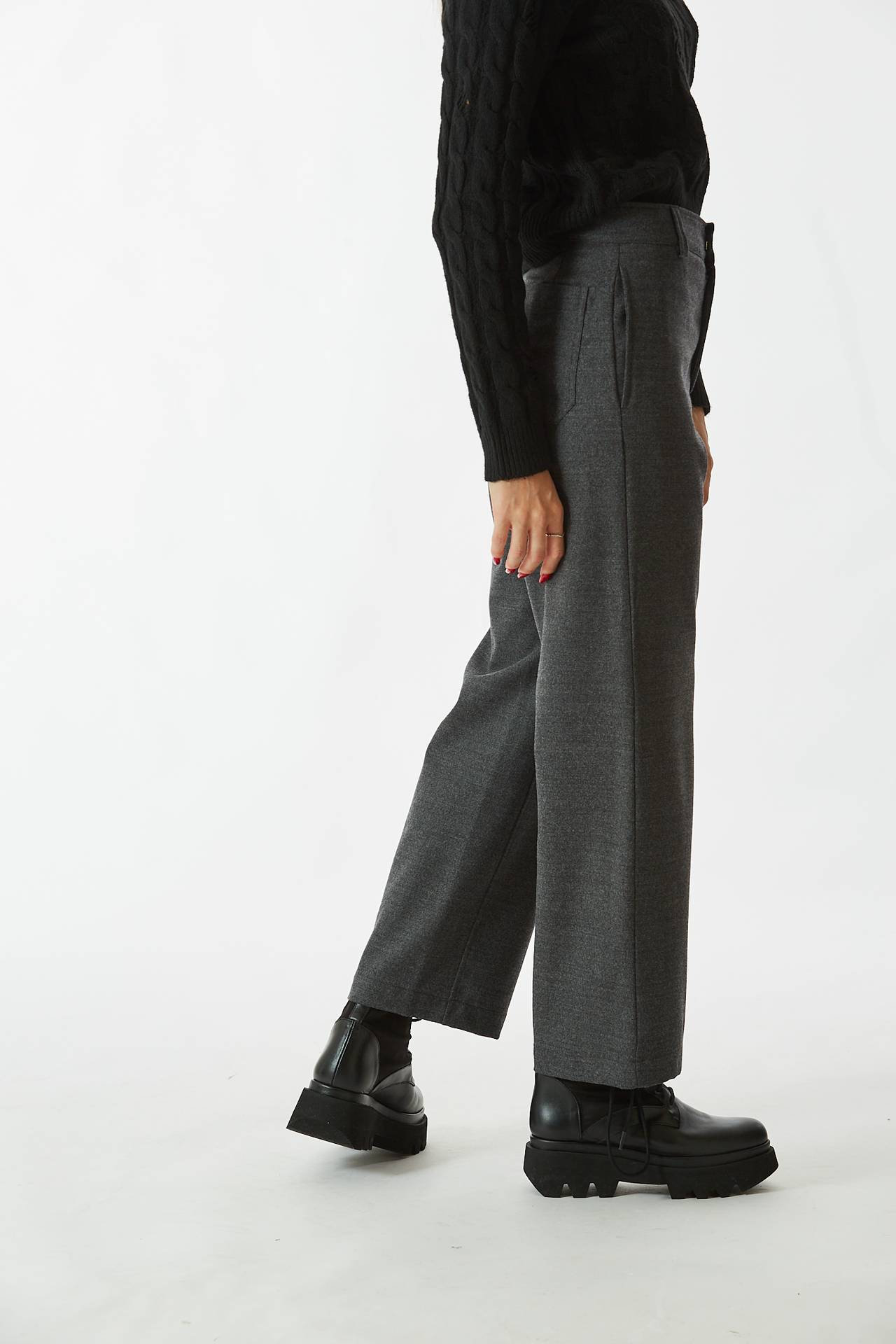 Pantalone in flanella grigio