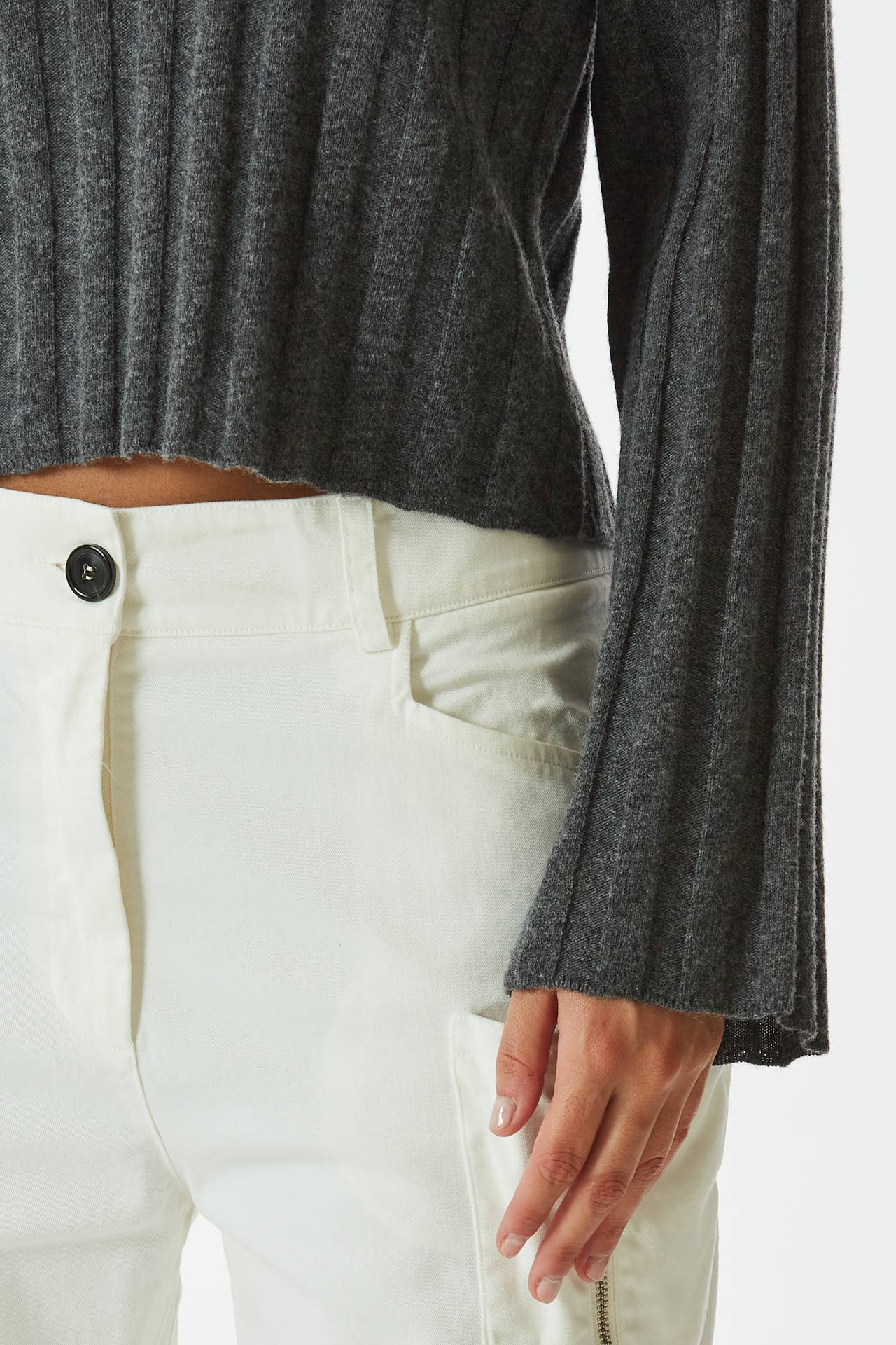 Maglia a coste antracite