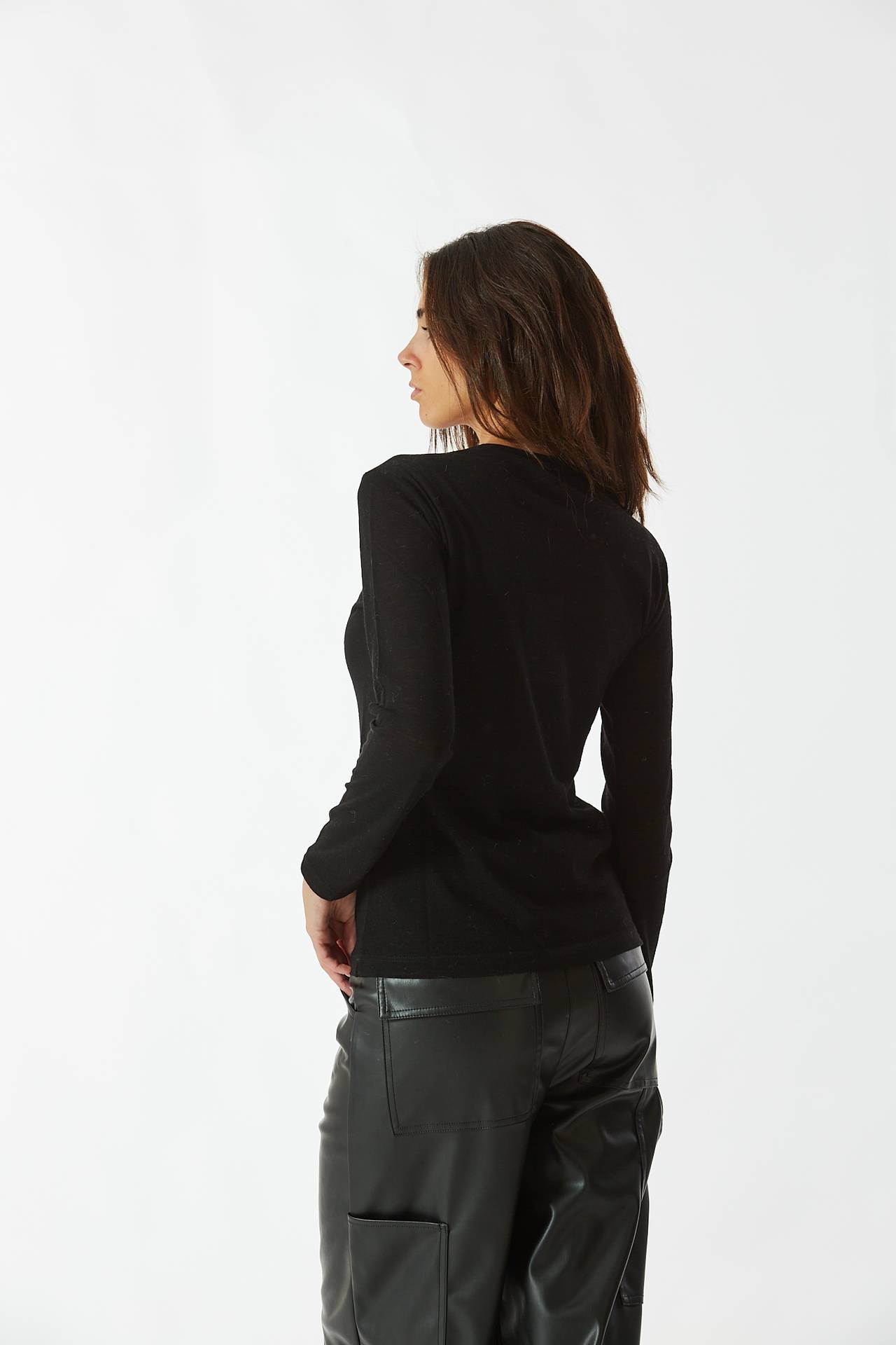 T-shirt manica lunga nero