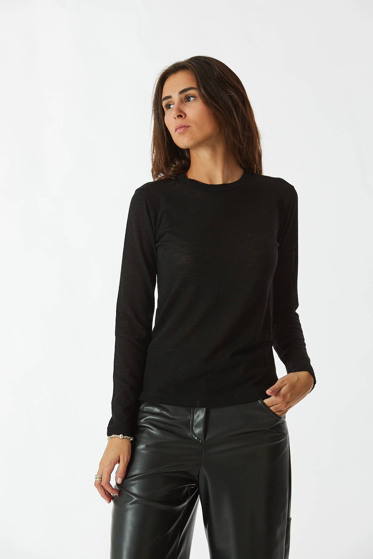 T-shirt manica lunga nero