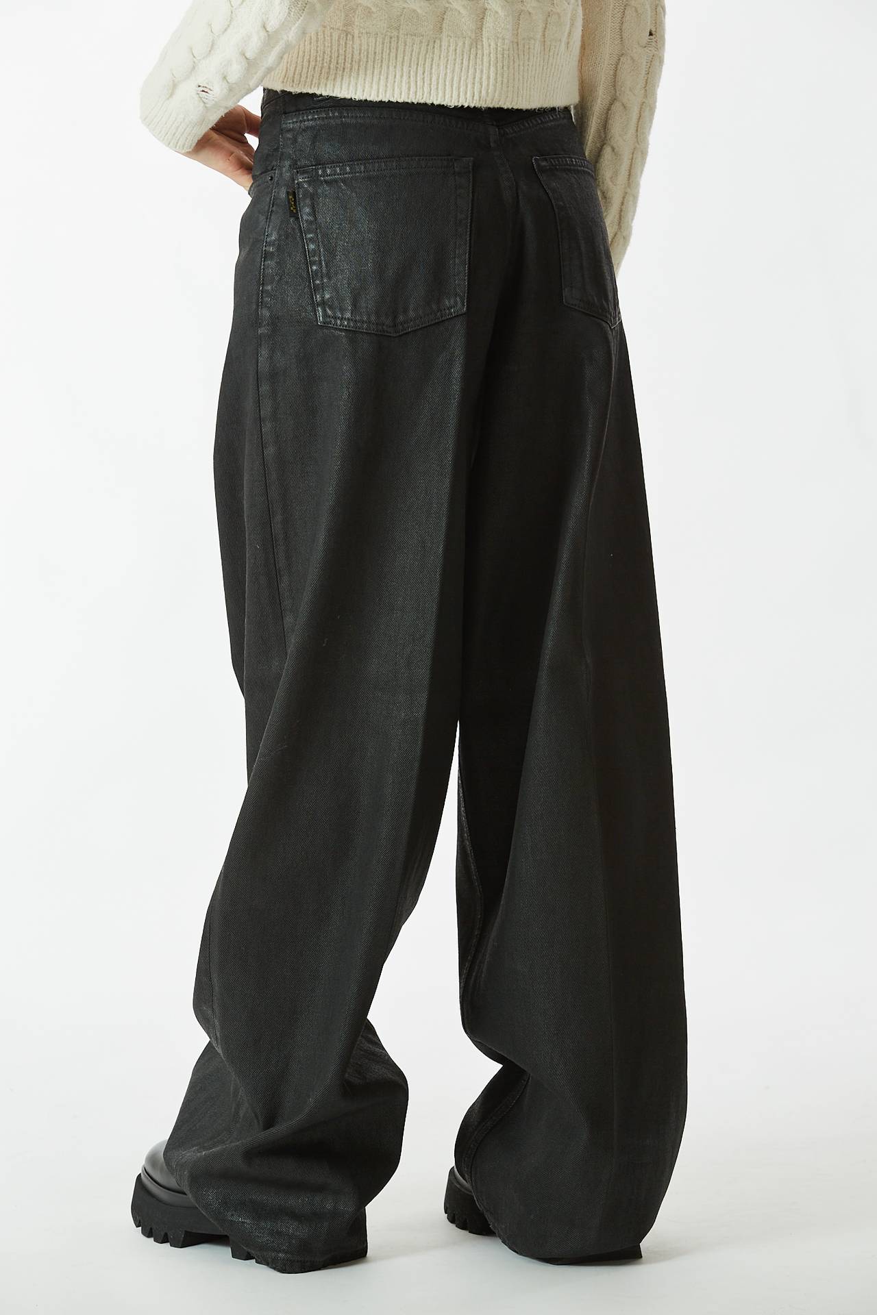 Jeans wide leg BATHANY nero