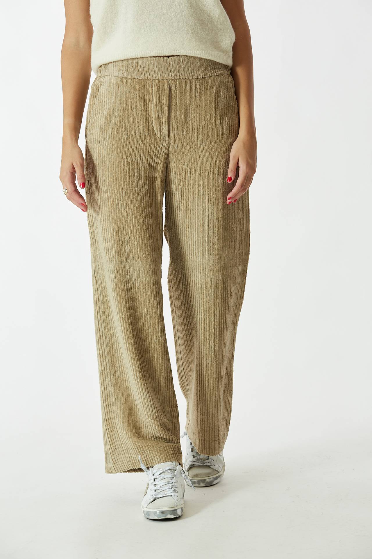 Pantalone CONNIE in velluto beige