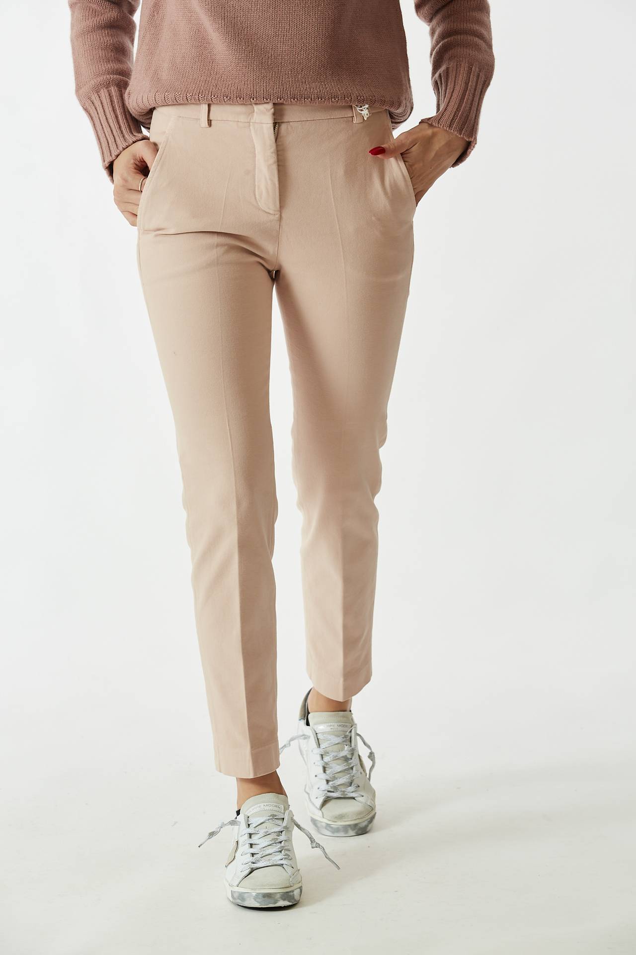 Pantalone LEYRE slim fit rosa