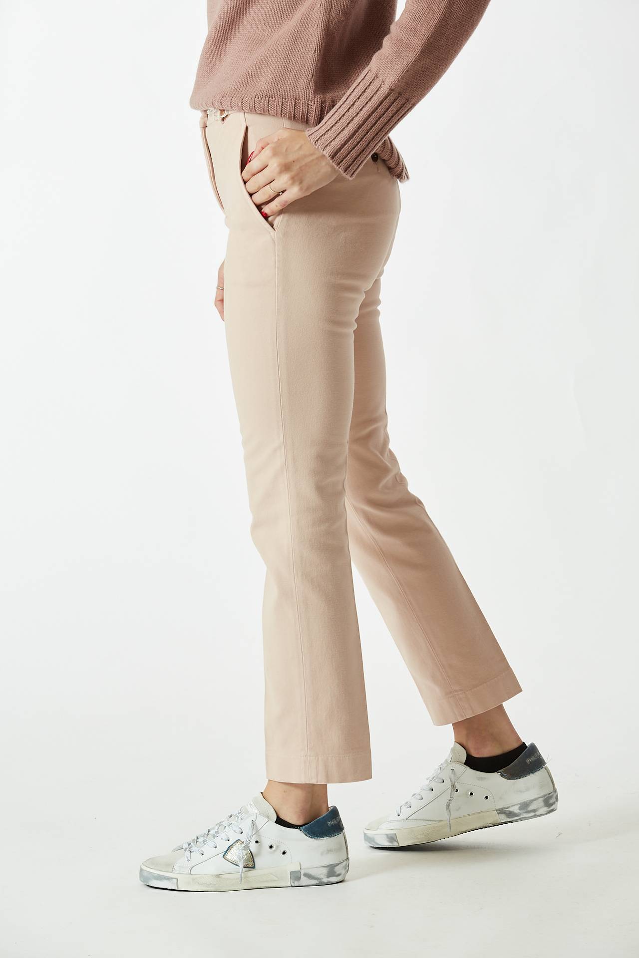 Pantalone LEYRE slim fit rosa