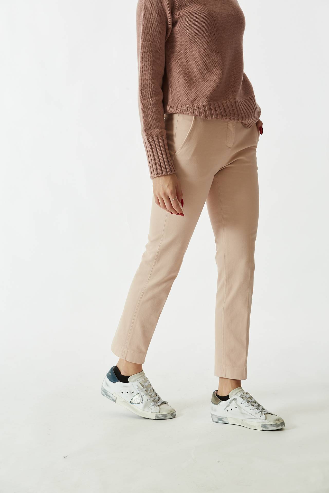 Pantalone LEYRE slim fit rosa