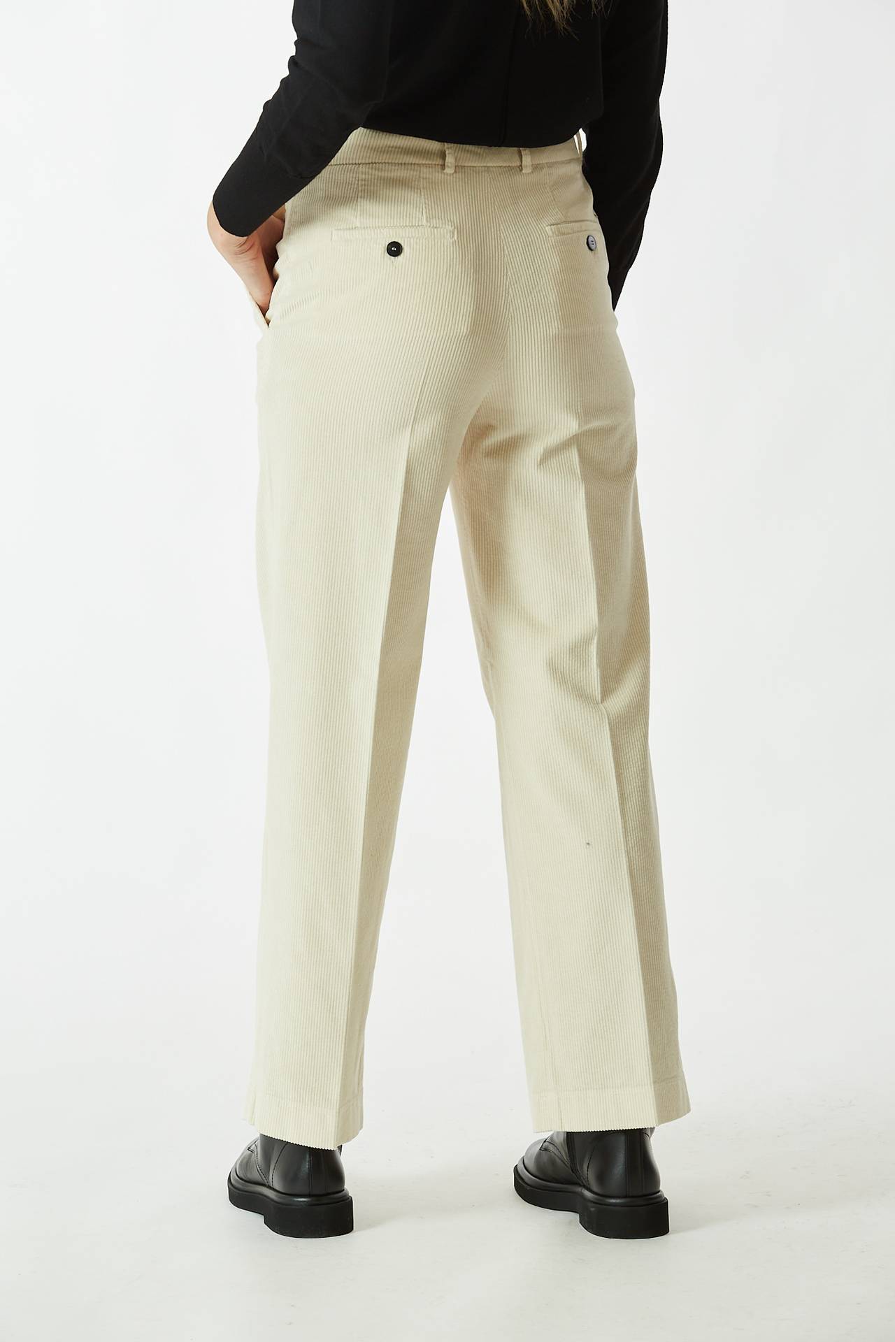 Pantalone DASHA in velluto panna