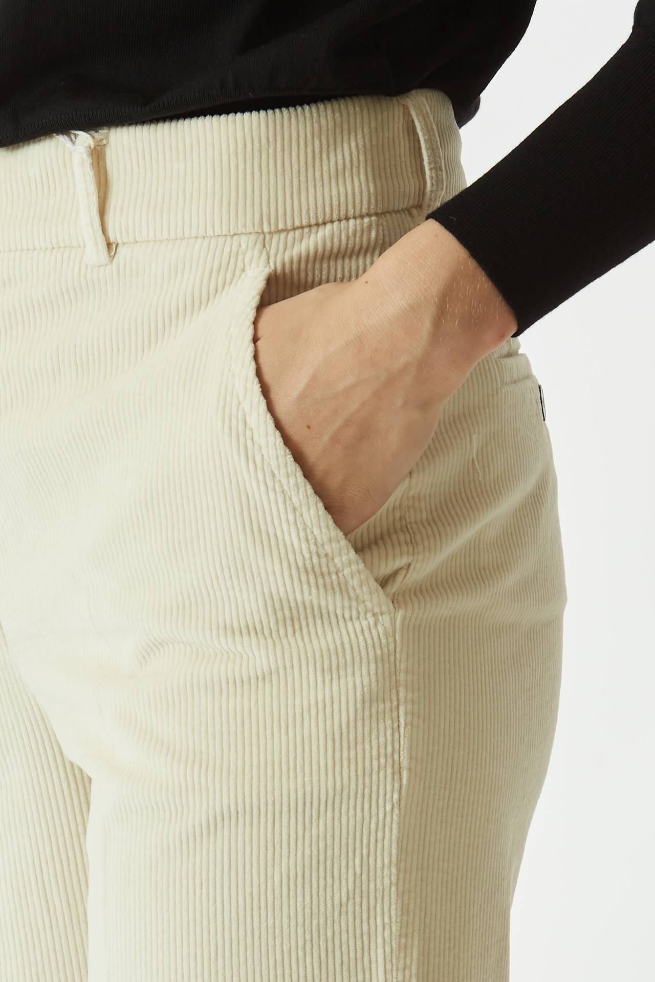 Pantalone DASHA in velluto panna