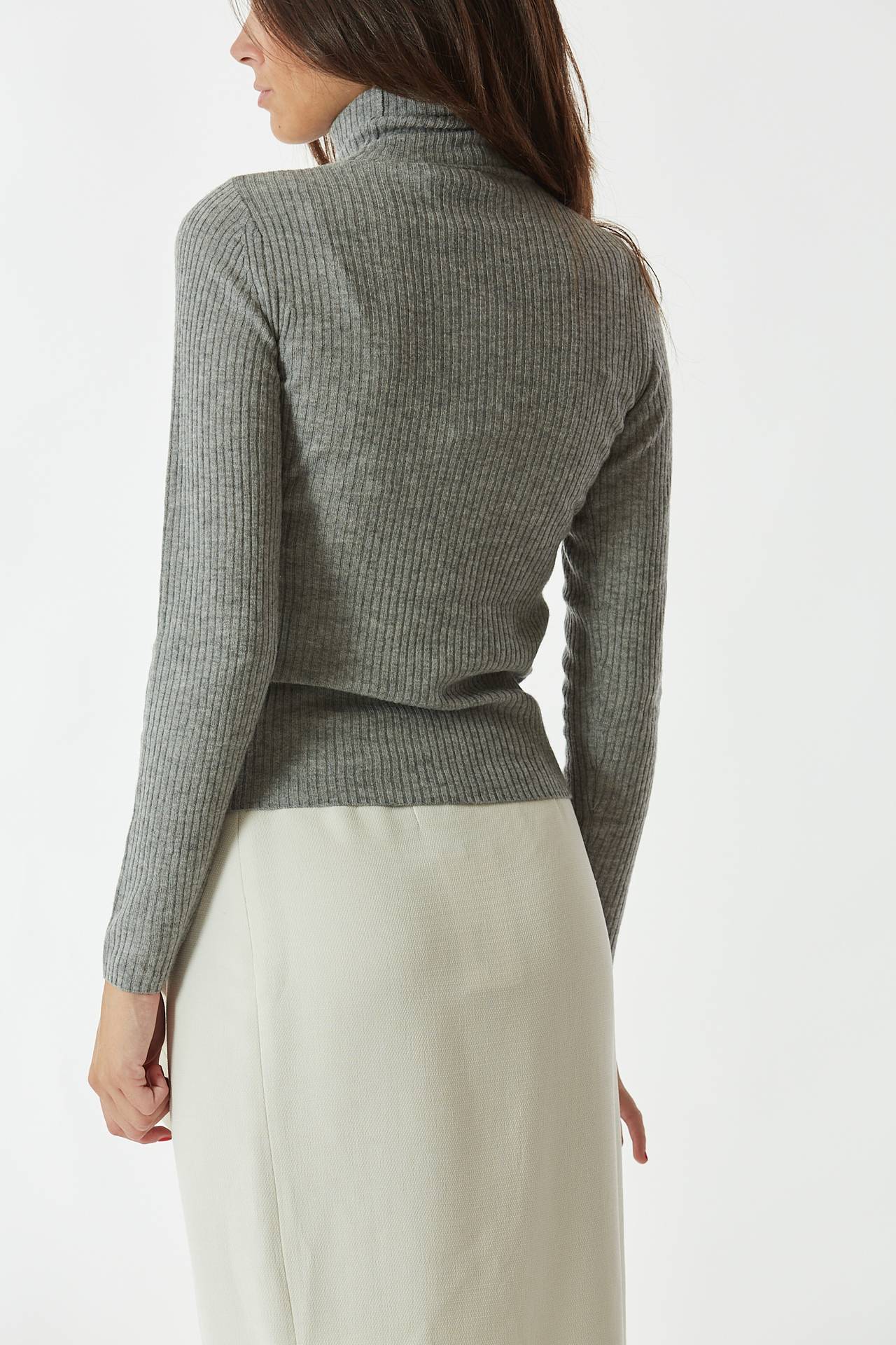 Maglia dolcevita grigia 