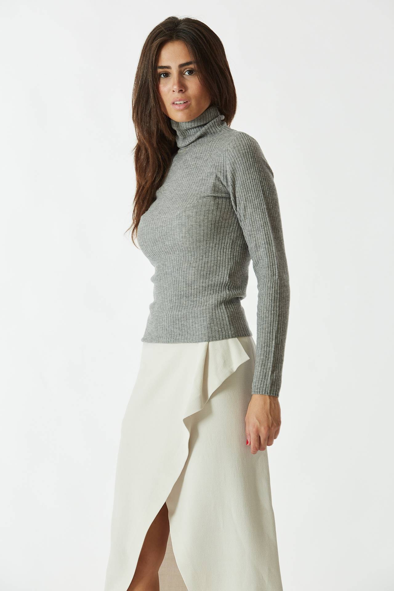 Maglia dolcevita grigia 