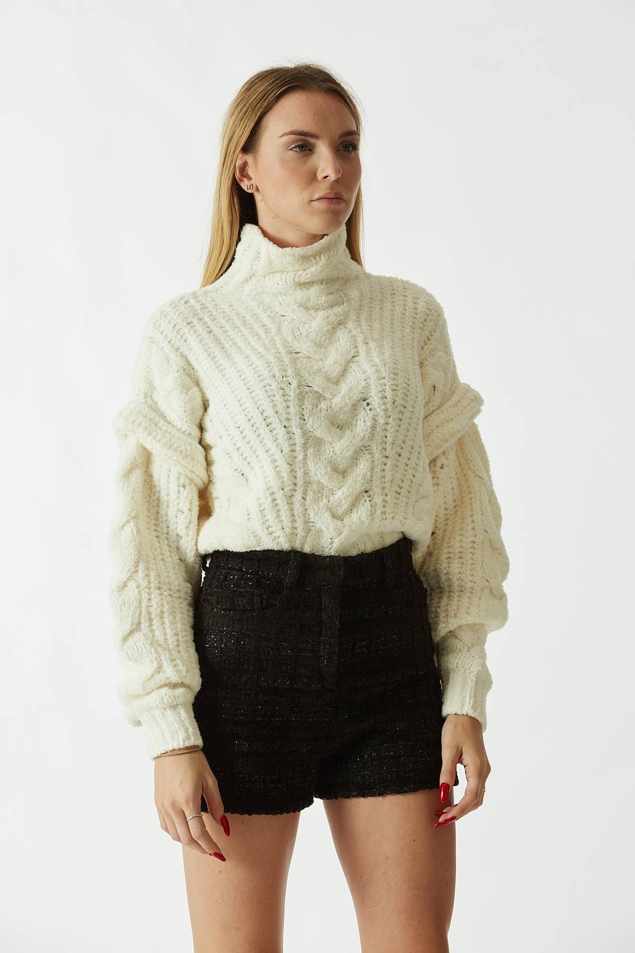 Maglia lavorata bianca 